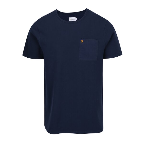 Tricou bleumarin cu buzunar pentru barbati - Farah Fairway