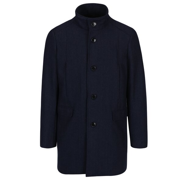 Palton bleumarin din amestec de lana pentru iarna - Selected Homme Mosto