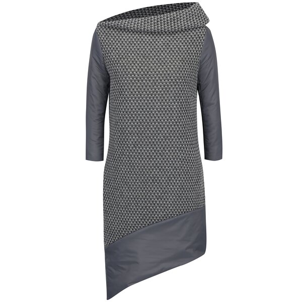 Rochie pulover gri asimetrica - Alexandra Ghiorghie Moroza