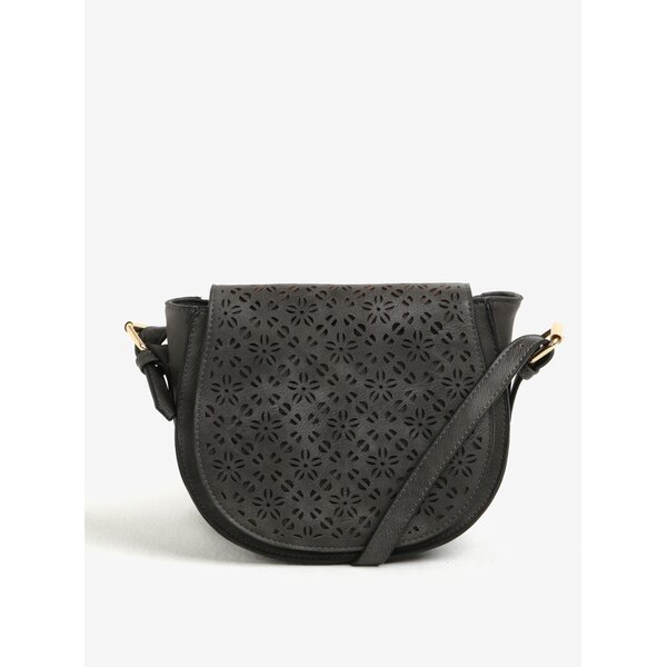 Geanta crossbody gri cu perforatii - Bessie London