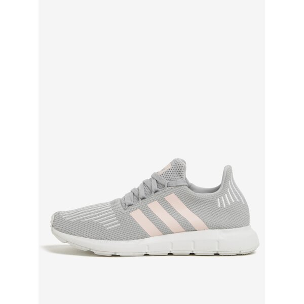 Pantofi sport gri cu roz pentru femei adidas Originals Swift Run