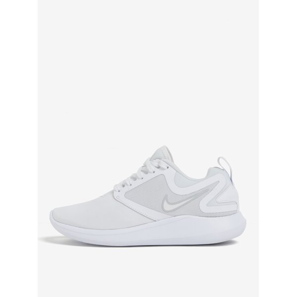 Pantofi sport albi de alergat pentru femei Nike Lunarsolo