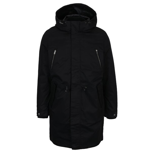 Geaca parka si jacheta bomber negre 2 in 1 Selected Homme