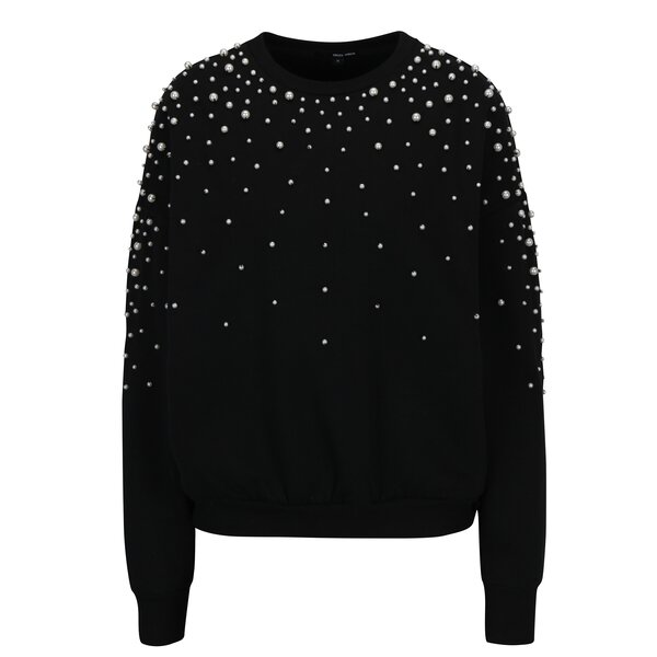 Bluza neagra cu perle aplicate - TALLY WEiJL
