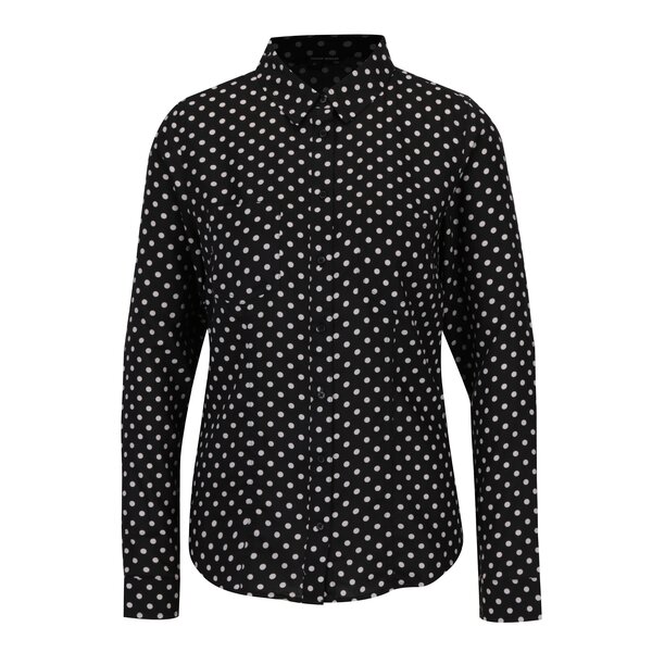 Camasa neagra casual cu buline crem - TALLY WEiJL