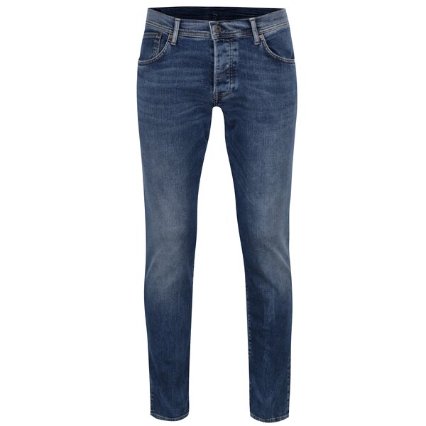 Blugi albastri drepti cu aspect prespalat pentru barbati Pepe Jeans Cane