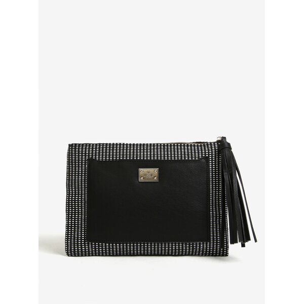 Geanta plic neagra cu ciucure - Bessie London