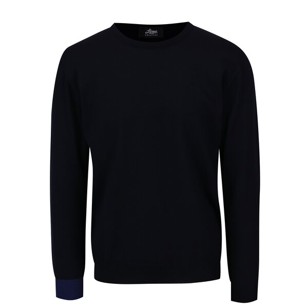 Pulover din lana merino bleumarin pentru barbati - Live Sweaters