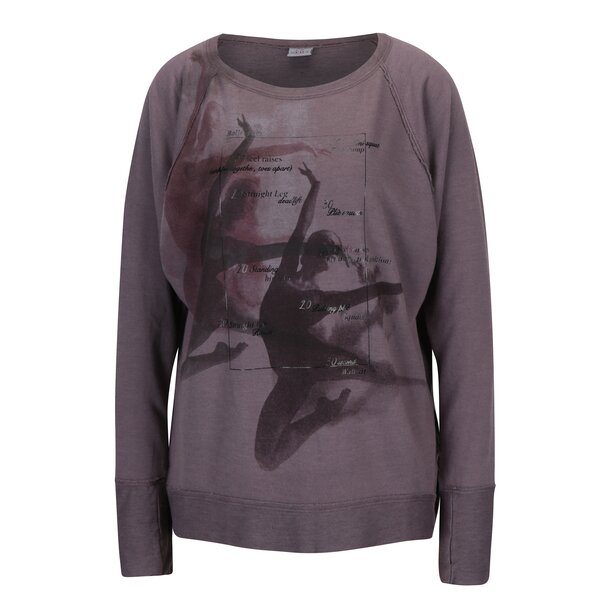 Bluza violet prafuit cu print - DEHA