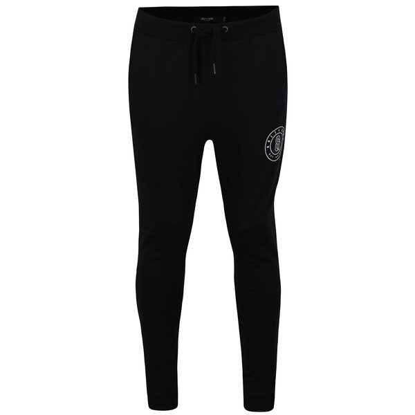 Pantaloni sport negri cu buzunare si print - ONLY & SONS Frana
