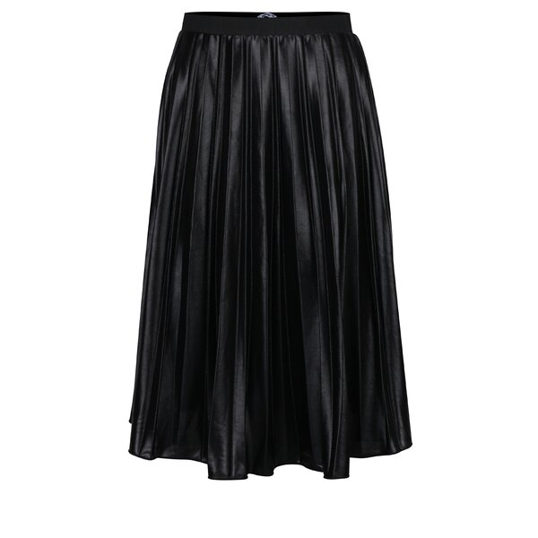 Fusta plisata neagra cu aspect lucios Haily´s Vio