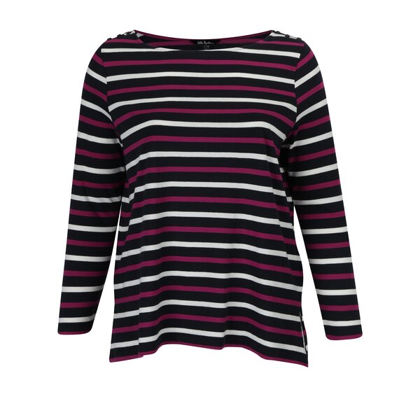 Bluza bleumarin cu dungi roz&crem Ulla Popken