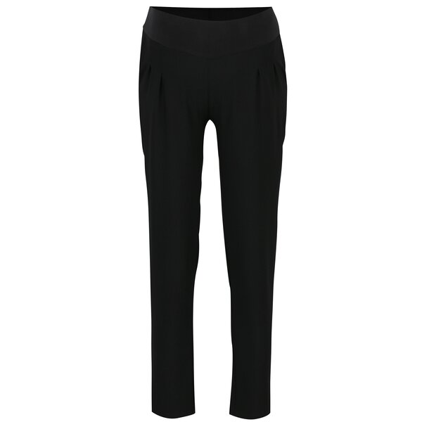Pantaloni negri cu pense si talie elastica Mama.licious New Business
