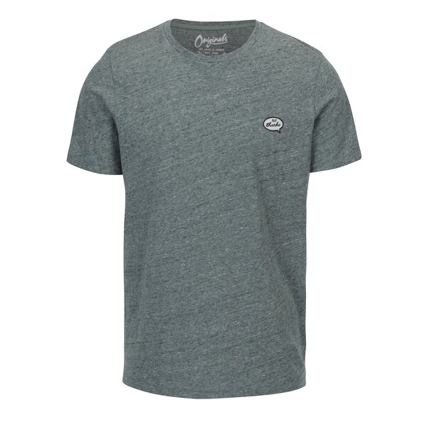 Tricou verde deschis melanj cu broderie Jack & Jones Blah TEE