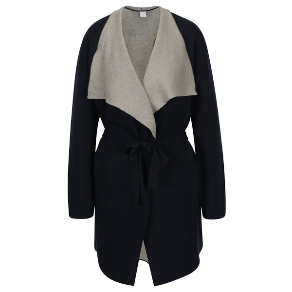 Cardigan bleumarin cu guler amplu VILA Constant