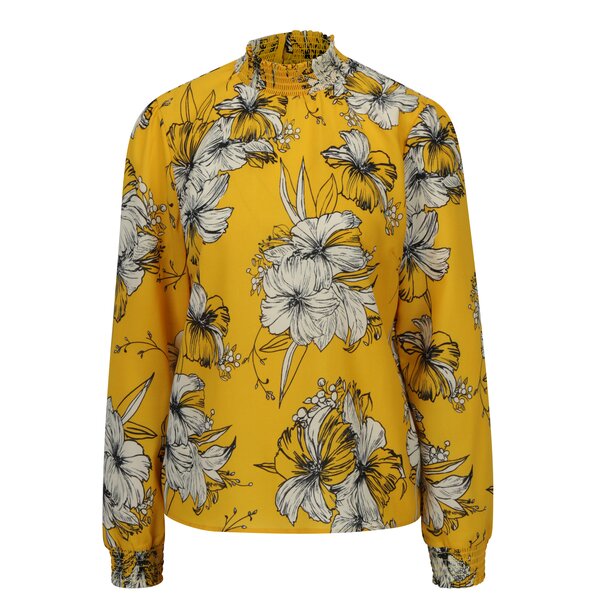 Bluza galbena cu print floral - VILA Floppy