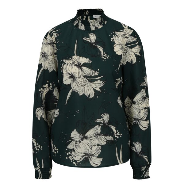 Bluza verde inchis cu print floral - VILA Floppy