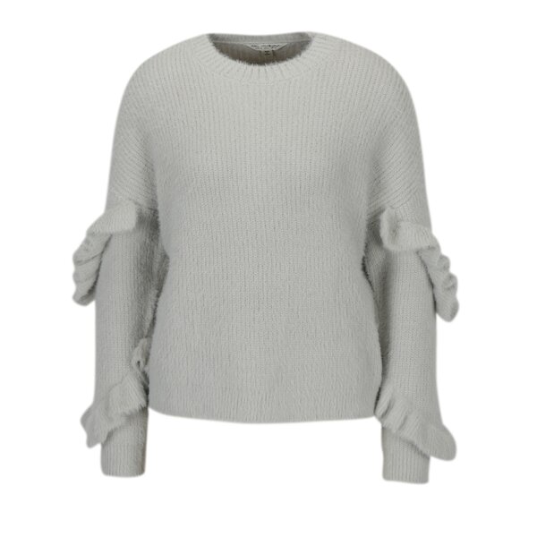 Pulover gri cu volane pe maneci - Miss Selfridge