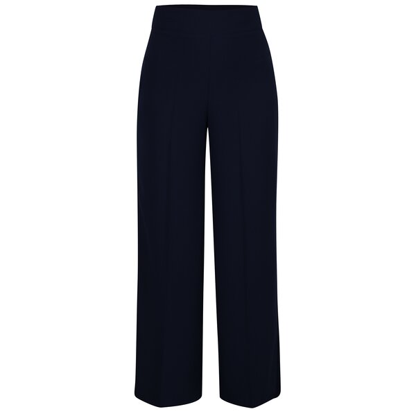 Pantaloni bleumarin evazati cu talie inalta Miss Selfridge