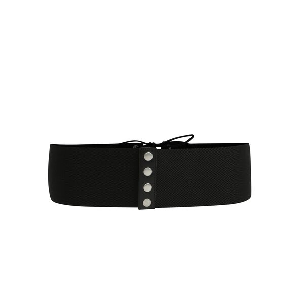 Centura elastica neagra cu snur si capse Pieces Dolly