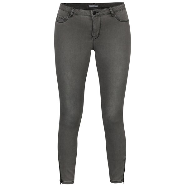 Blugi gri cu fermoare laterale - Jacqueline de Yong Skinny