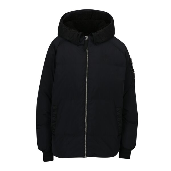 Geaca neagra matlasata cu puf pentru femei adidas Originals