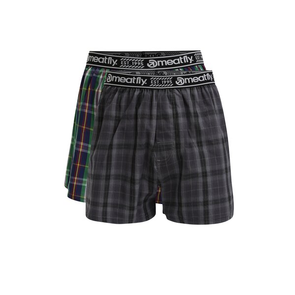 Set de 2 perechi de boxeri in carouri MEATFLY Bandit