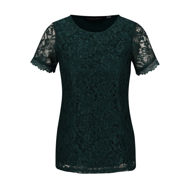 Bluza verde din dantela cu maneci scurte Dorothy Perkins
