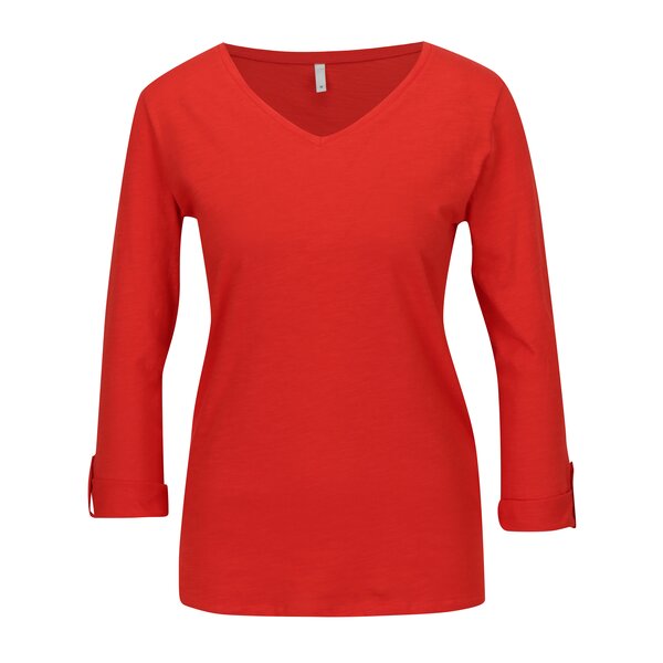 Bluza rosie cu maneci 3/4 ONLY Bone