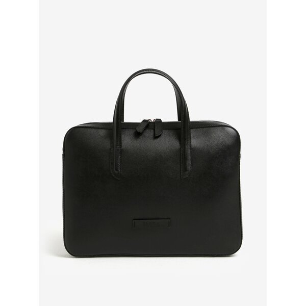 Geanta pentru laptop neagra din piele ELEGA Lester