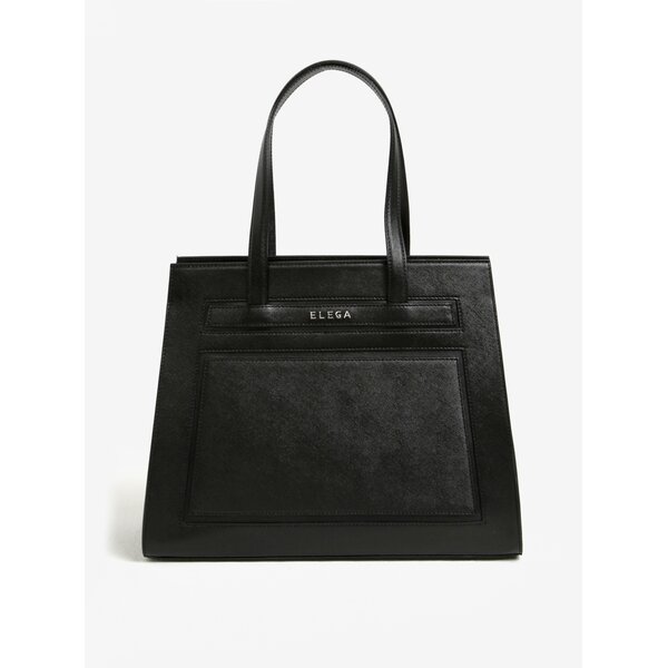 Geanta mare neagra din piele ELEGA Isabela