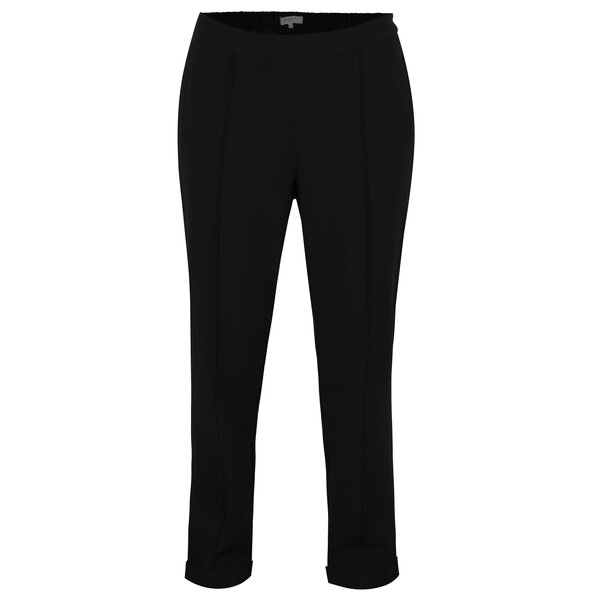 Pantaloni negri cu talie inalta si elastica - Selected Femme Maria