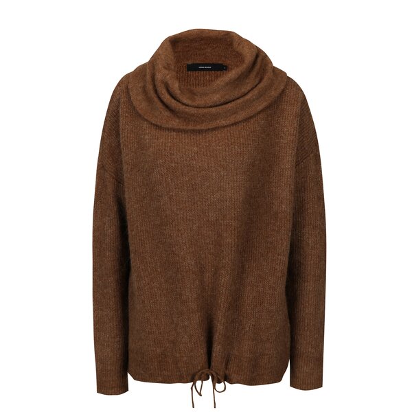Pulover maro melanj din amestec de lana VERO MODA Helen
