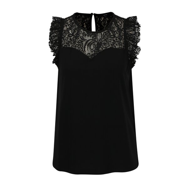 Top negru cu dantela VERO MODA Alberta