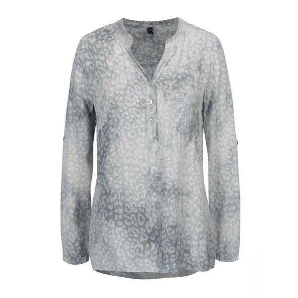 Bluza gri cu animal print si paiete - Madonna