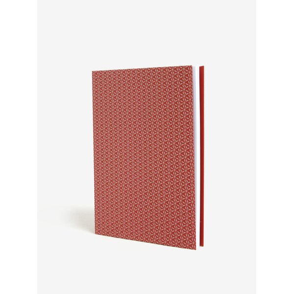 Carnet rosu cu foaie velina si coperta - Lipa A4