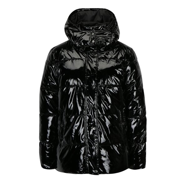 Geaca neagra cu aspect lacuit Noisy May Snipe