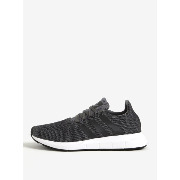 Pantofi sport gri inchis din material textil adidas Originals Swift Run