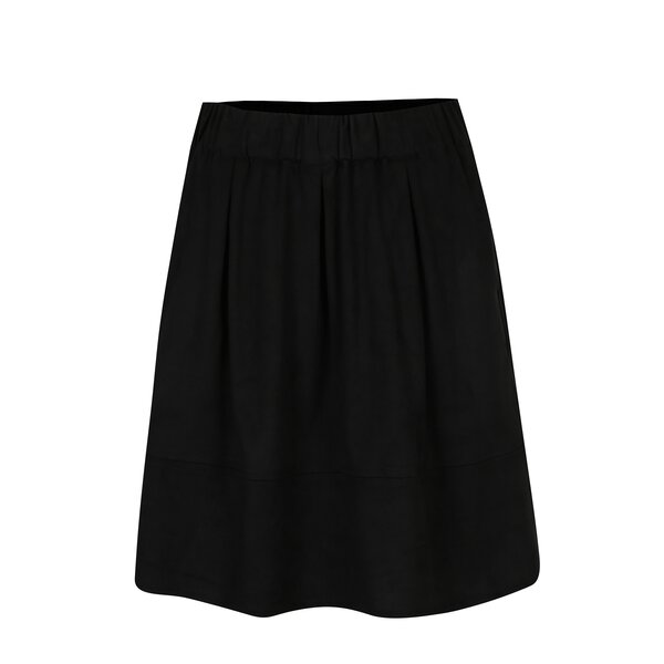 Fusta neagra cu buzunare si aspect de piele intoarsa - s.Oliver