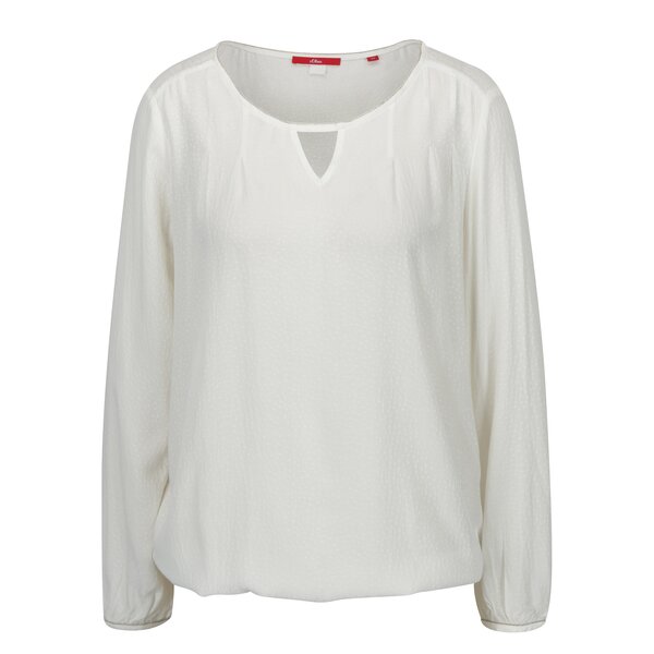 Bluza lejera crem cu model discret - s.Oliver