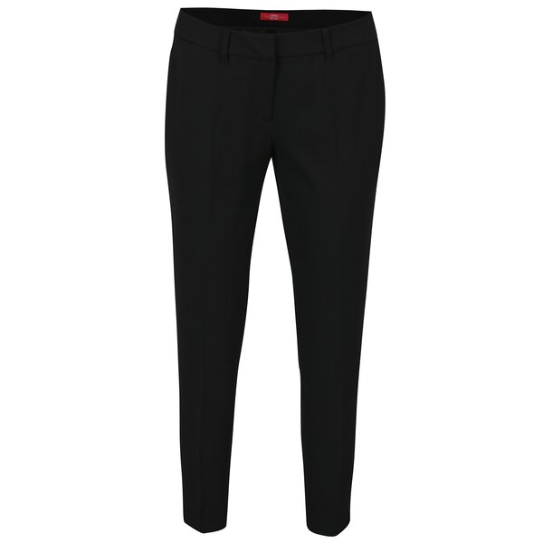 Pantaloni conici negri pentru femei - s.Oliver