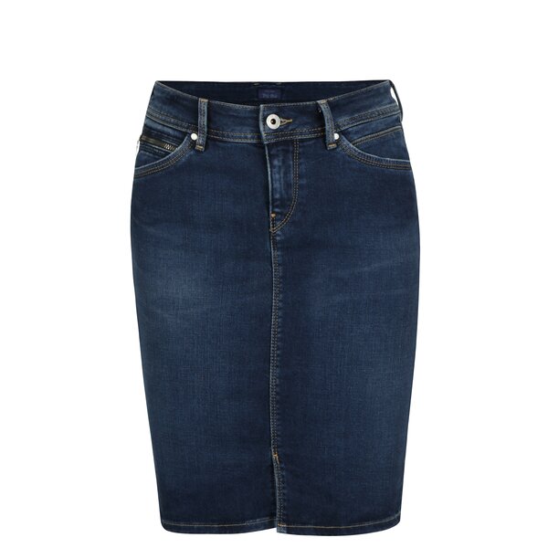 Fusta din denim cu buzunare si slit - Pepe Jeans Taylor