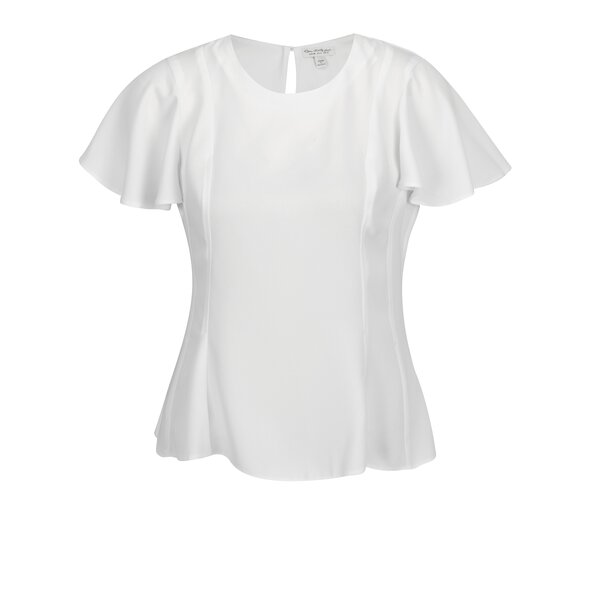 Bluza crem cu volane pe maneci Miss Selfridge