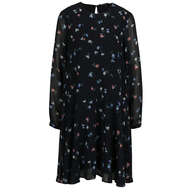 Rochie lejera bleumarin cu print floral - VERO MODA Nulle