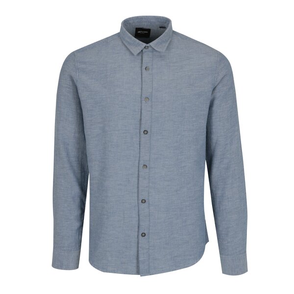 Camasa slim fit albastru melanj ONLY & SONS Brandon