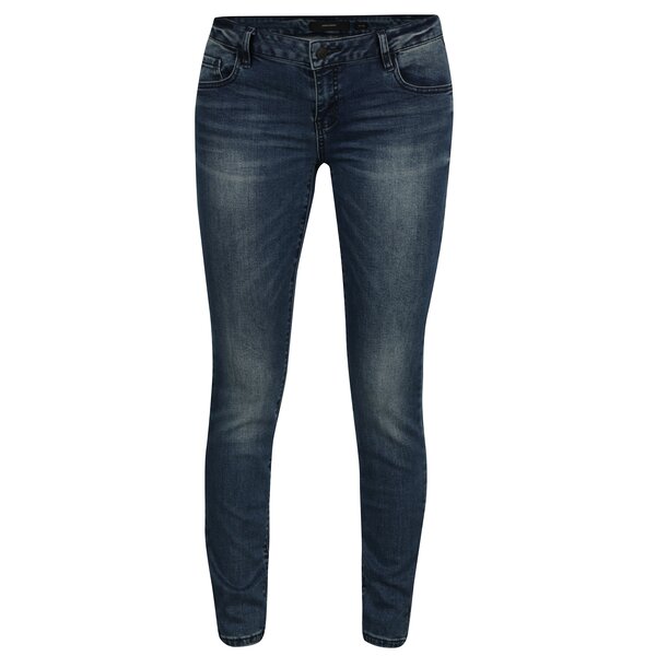 Blugi slim albastri cu aspect prespalat - VERO MODA Five