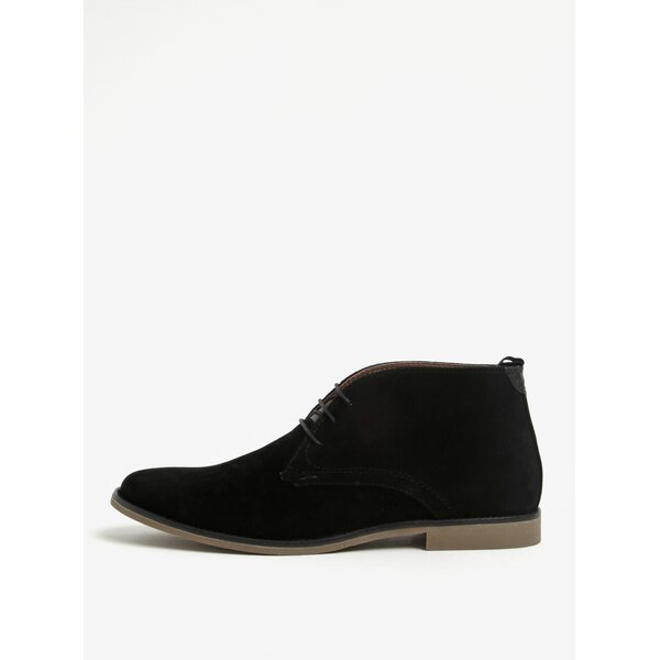 Ghete chukka negre cu aspect de piele intoarsa Burton Menswear London