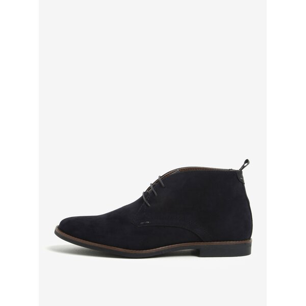 Ghete chukka bleumarin cu aspect de piele intoarsa Burton Menswear London