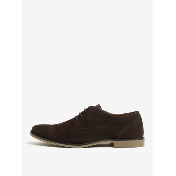 Pantofi maro cu aspect de piele intoarsa Burton Menswear London