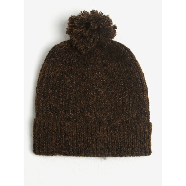 Caciula maro melanj cu pom pom Burton Menswear London